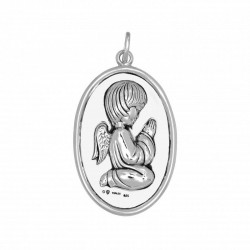 MEDALHA ANJO SILVER PLATED