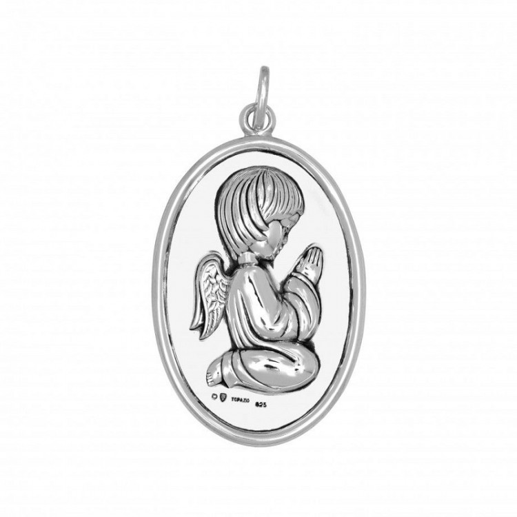 MEDALHA ANJO SILVER PLATED