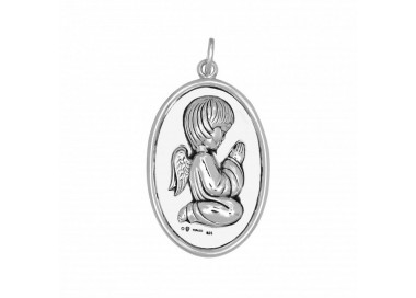 MEDALHA ANJO SILVER PLATED